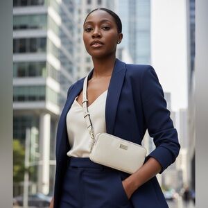 Kate Spade Cream Textured Belt/ Crossbody Bag New in Box